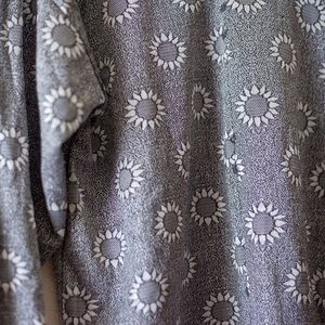 Grey vintage sunflower sweater